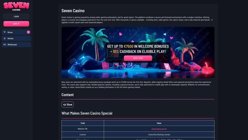 Discover sevencasino